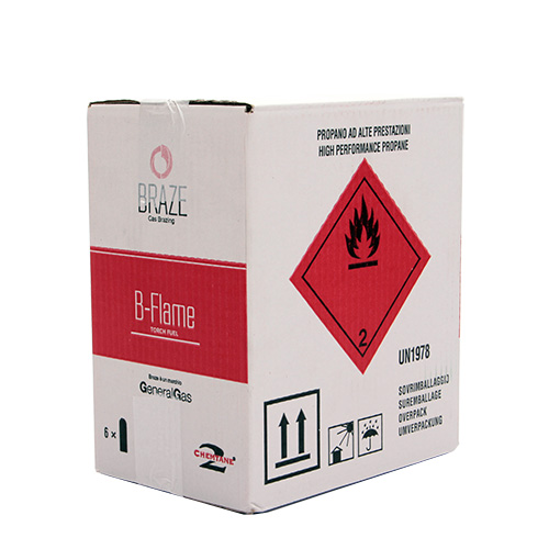 Bombola B-FLAME 1 lt./385 gr. in conf. da 6 pezzi - per kit saldobrasatura