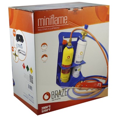 Kit saldobrasatura professionale MINIFLAME - temperatura fiamma fino a 2.900 °C