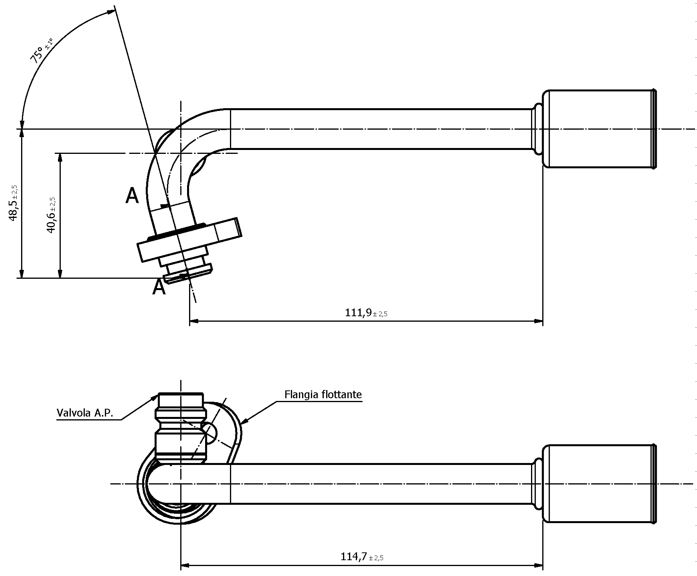 Raccordo SPECIALE PER Tubo G8