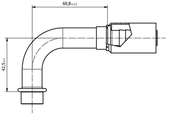 Raccordo FRIGOFLEX FERRULE PER V.E. 90° G10