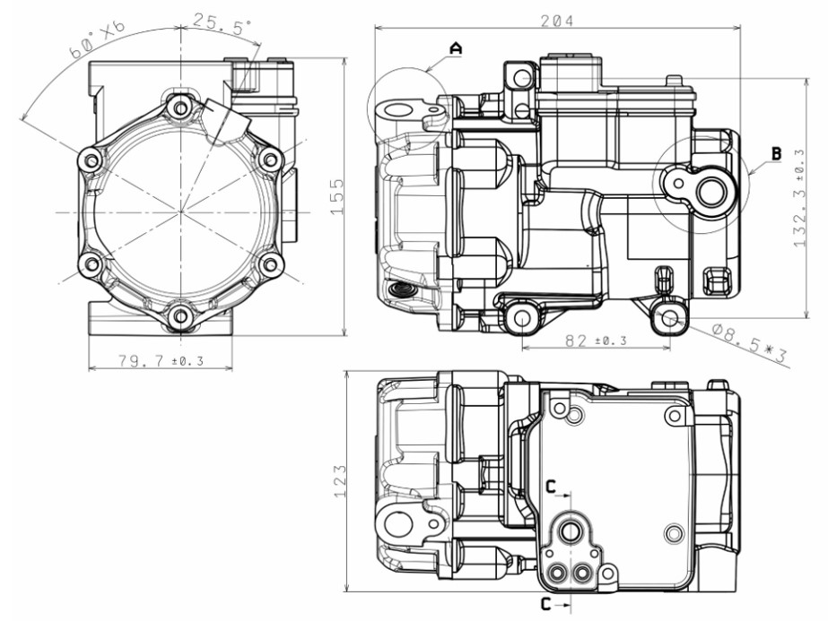 Compressore elettrico 24V-28cc (3 SPEED)