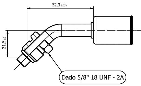 Raccordo PER Tubo 5/16 MASCHIO 45 GRAGI G6