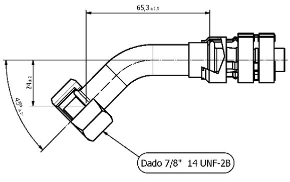 Raccordo FRIGOFLEX CLAMP G10 - 45° O'RING FEM