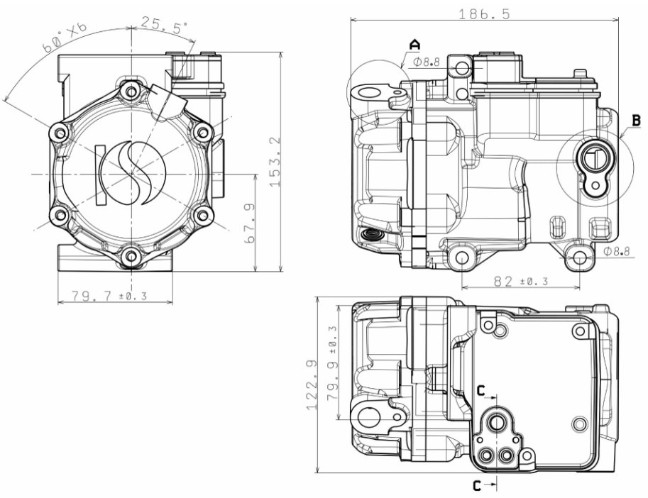 Compressore elettrico 12V-18cc (3 SPEED)
