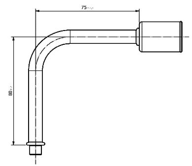 Raccordo SPECIALE 90° 5/16 VALVOLA ESP.Tubo G6