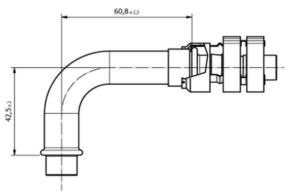 Raccordo FRIGOFLEX CLAMP 90° PER V.E. PER TUBI G