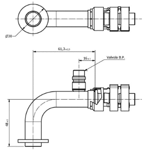 Raccordo FRIGOFLEX CLAMP 90° PER COMP.V.B.P. G10