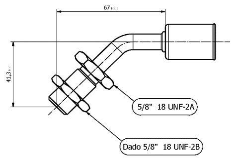 Raccordo PASSALAMIERA 45° MASCHIO PER Tubo G6