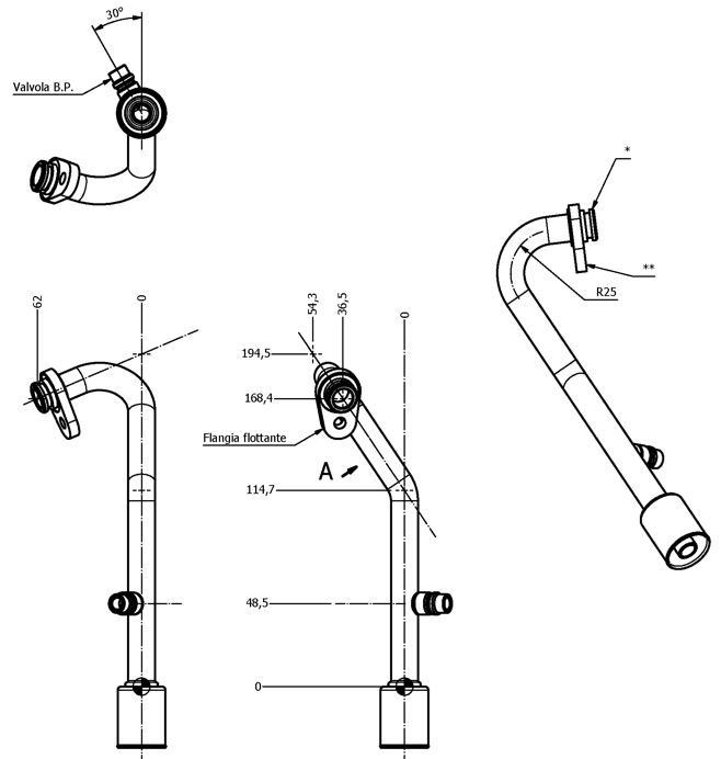 Raccordo SPECIALE PER Tubo G10