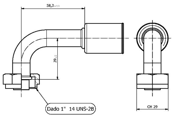 Raccordo PER Tubo 1/2 ROTALOCK 90°