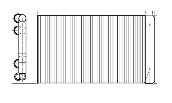 Evaporatore / Riscaldatore - Sup. Scambio (L x H x P): 239 x 150 x 100