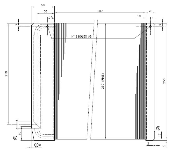 Evaporatore / Riscaldatore (Lmv) - 207 x 250 x 137,5
