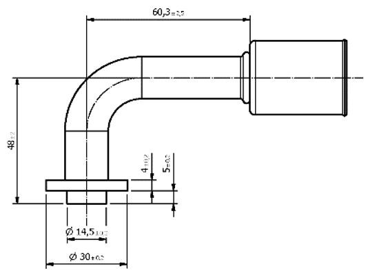 Raccordo COMPRESSORE SDB 705 PER Tubo 1/2