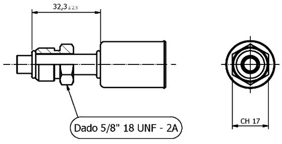 Raccordo PER Tubo 5/16 MASCHIO DRITTO G6