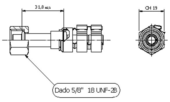 Raccordo FRIGOFLEX G6 - 180° O'RING FEMM REC