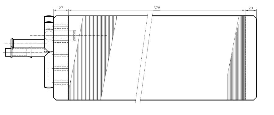 Evaporatore/Riscaldatore Scaip - Sup. Scambio (L x H x P): 378 x 150 x 125