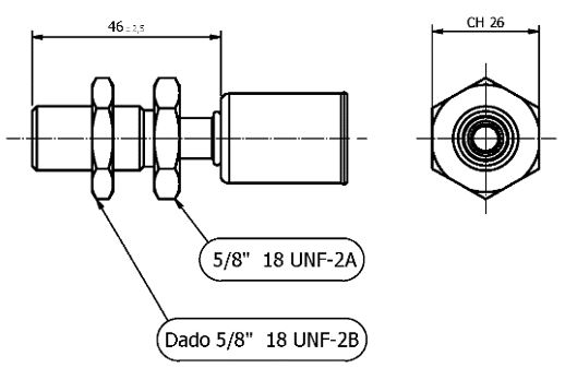 Raccordo PASSALAMIERA DRITTO MASCHIO Tubo G6