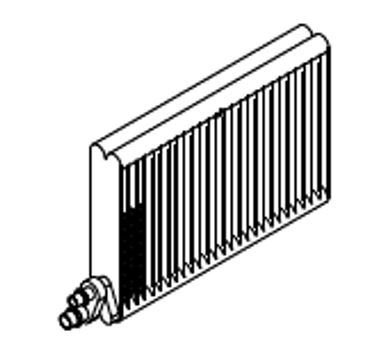 Evaporatore Vio 50.6 - Sup. Scambio (L x H x P): 272,64 x 171 x 40