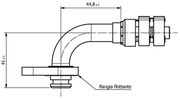 Raccordo SPECIALE FRIGOFLEX CLAMP 90° FLANGIA G8
