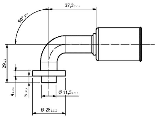 Raccordo COMPRESSORE SDB705 PER Tubo 13/32
