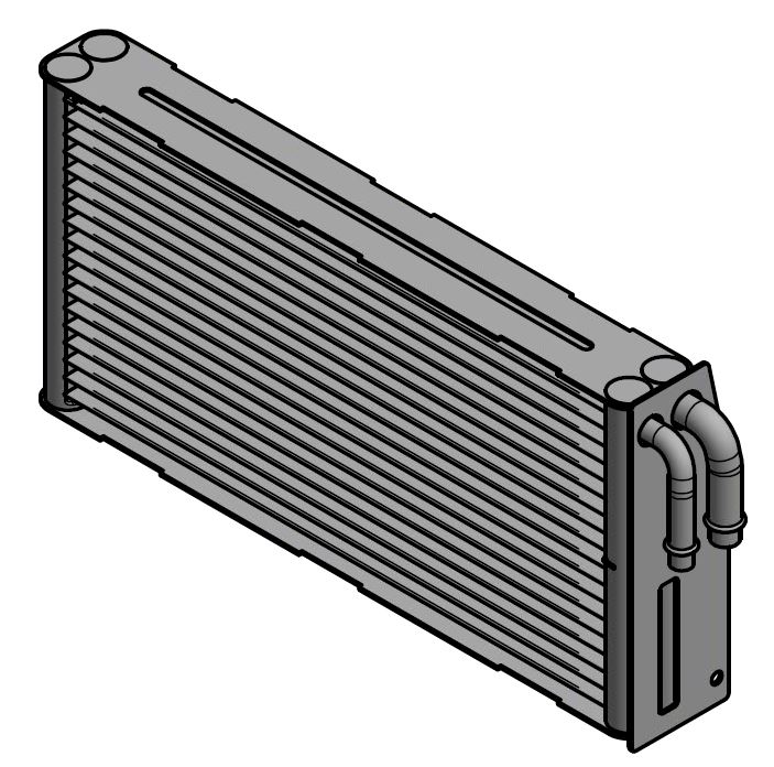 Evaporatore - Sup. Scambio (L x H x P): 374 x 191,2 x 50